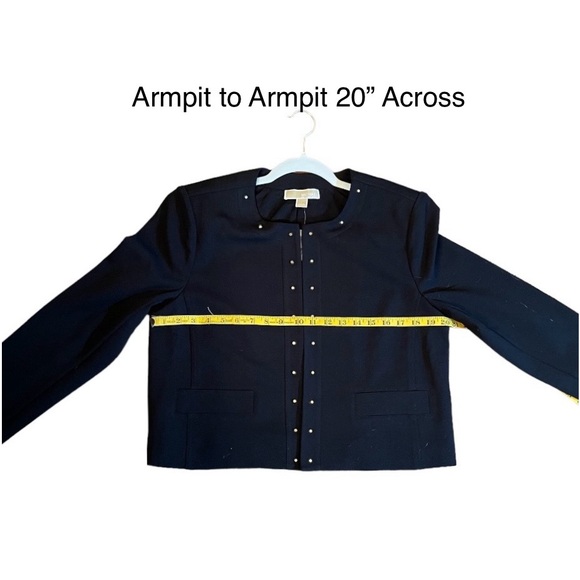 NWT Michael Kors Black Jacket With Gold Stud Detail. Size Large - Picture 6 of 15